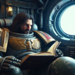 Warhammer 40k Space Marine reading book