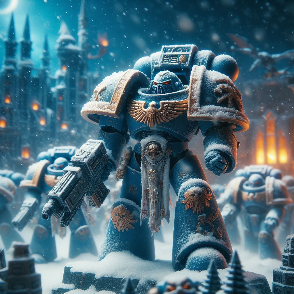 Warhammer 40k Space Marine Snow